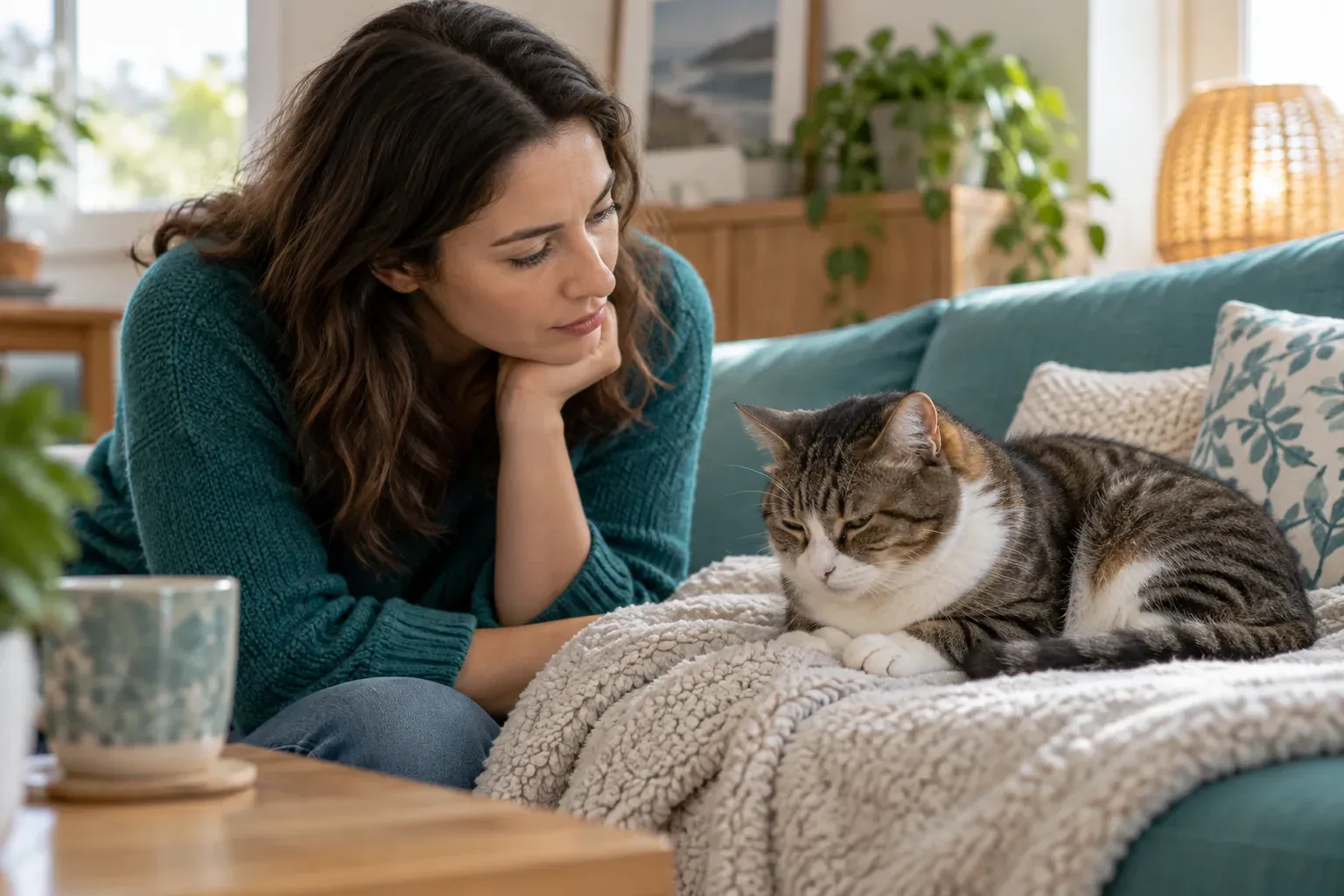 Cena de cuidado veterinário relacionada ao artigo “Sinais de dor em gatos que pedem atenção”