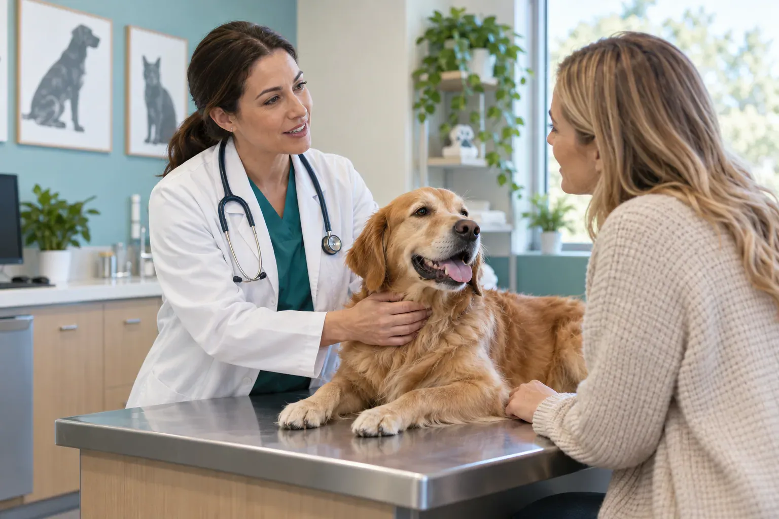 Cena de cuidado veterinário relacionada ao artigo “Como escolher clínica veterinária confiável”