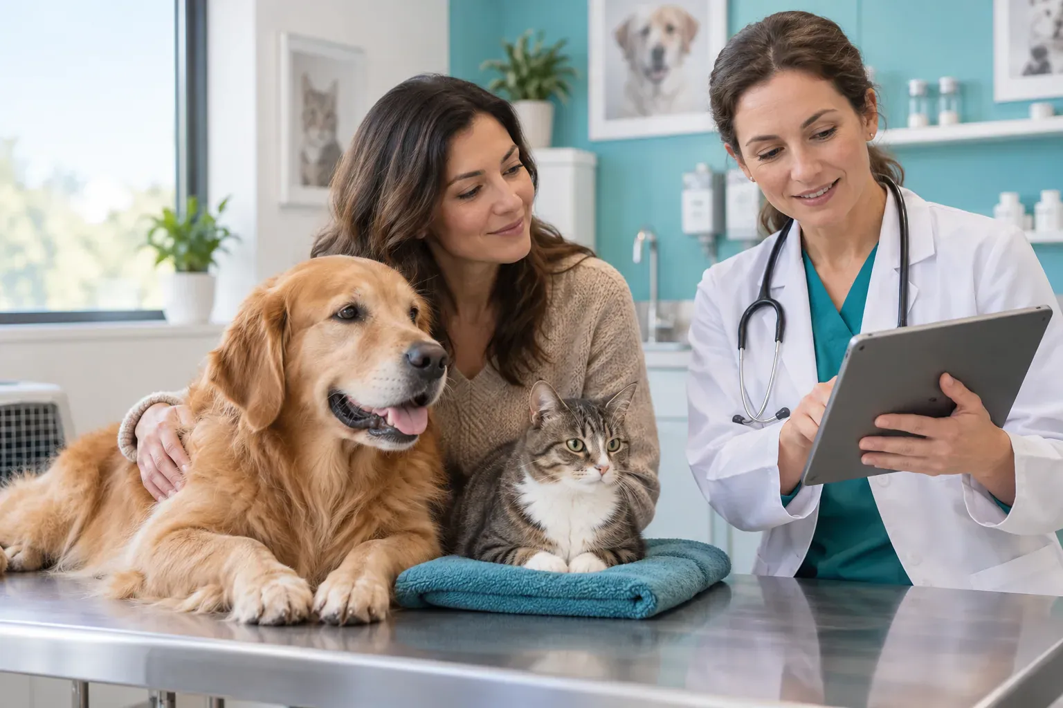 Cena de cuidado veterinário relacionada ao artigo “Quando fazer exames veterinários para pets?”