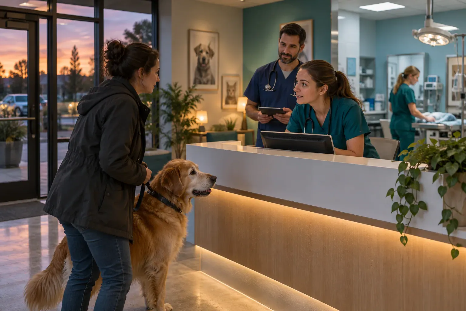 Cena de cuidado veterinário relacionada ao artigo “Quando emergência veterinária é necessária?”