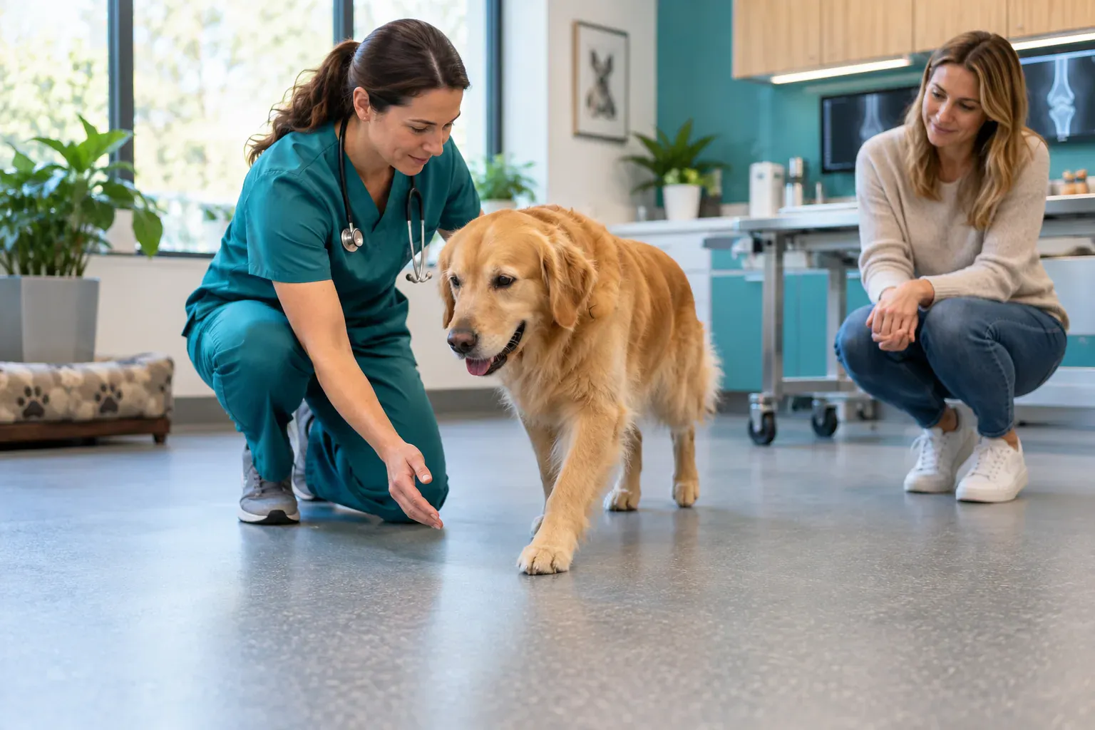 Cena de cuidado veterinário relacionada ao artigo “Quando a ortopedia veterinária é necessária?”